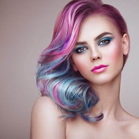 Beauty,Fashion,Model,Girl,With,Colorful,Dyed,Hair.,Girl,With